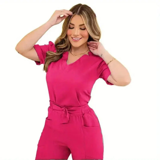 Short sleeve scrub sets for women: summer scrubs, ideal for beauty work and operating room use CJdropshipping