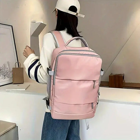 Women's large capacity travel backpack, multifunction, shoe storage, multi-layer, dry and wet separation, waterproof MedSurgery Store For Digital Health