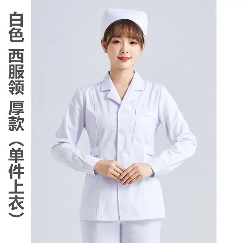 Elite White Nurse Uniform - Women's Short Sleeve Adjustable Scrub Top CJdropshipping
