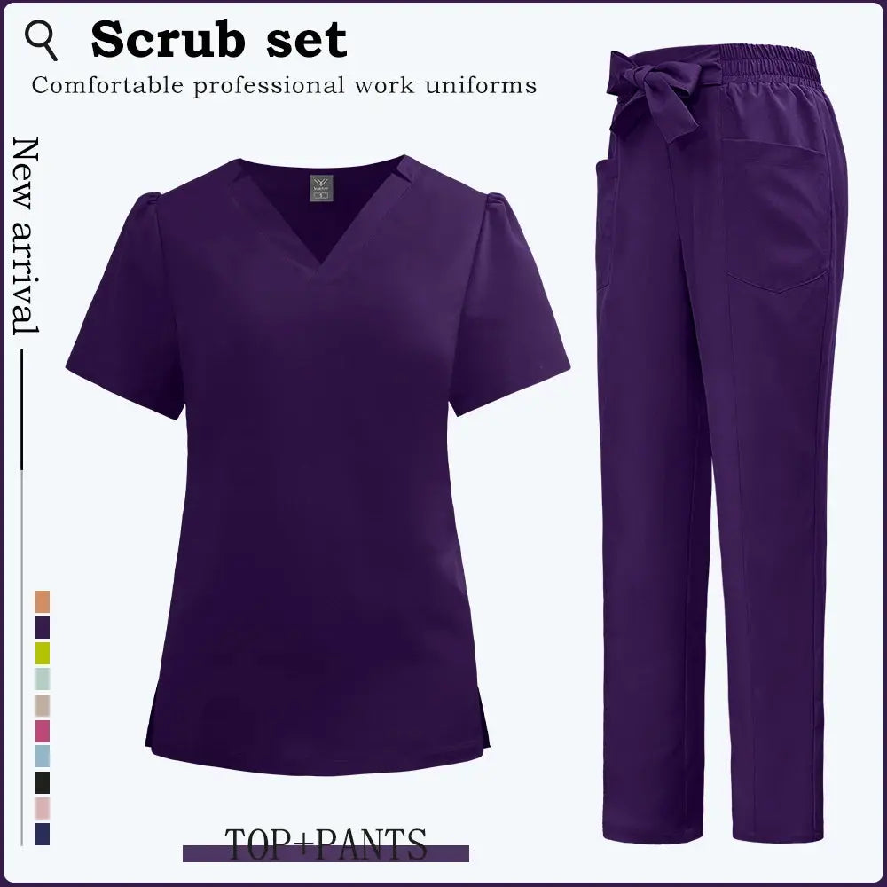 Short sleeve clinic work wear, women's medical uniforms, Hospital scrubs, Dental clinic scrub suit, CJdropshipping nurses accessories.