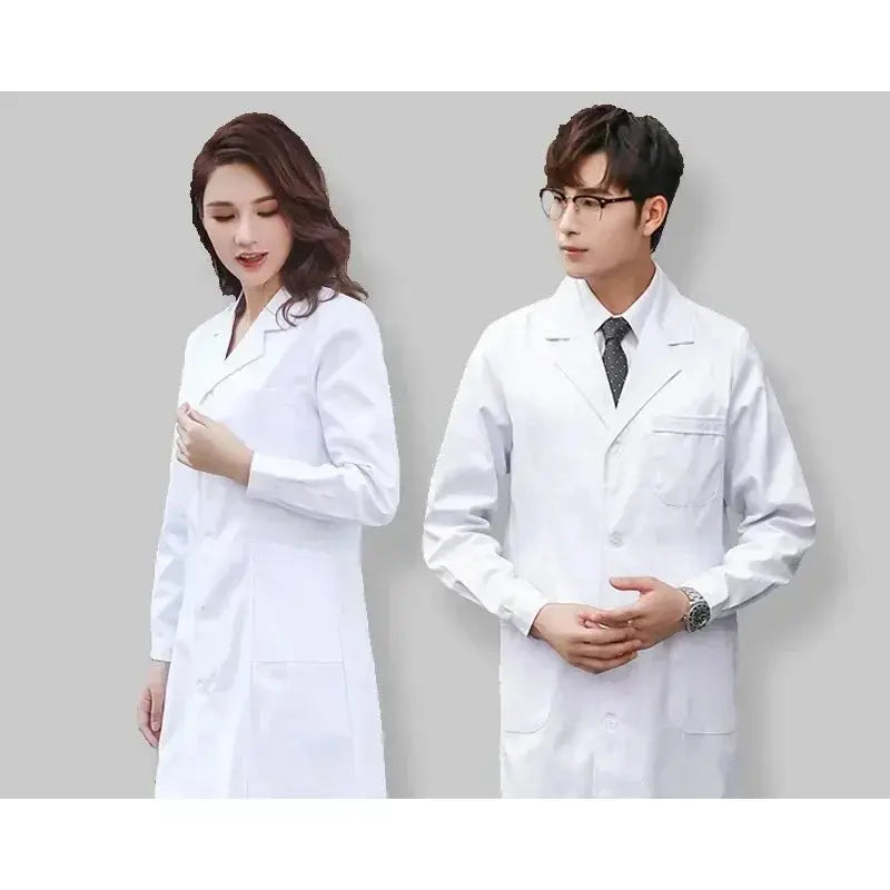 Nursing coverall, white coat, women's long sleeve doctor uniform, men's short sleeve doctor lab coat, university laboratory chemist MedSurgery Store For Digital Health
