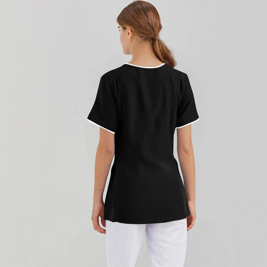 Filipina Medical Elite ISHOWTIENDA - Ergonomic Short Sleeve Clinical Uniform with V-Neck CJdropshipping