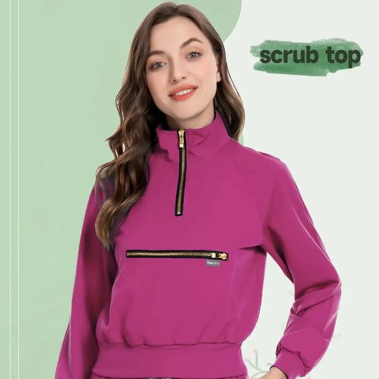 MSORMOSIA Elite Surgical Jacket - Elastic Scrub Jacket with Professional Pockets (MSO-42035-37) CJdropshipping