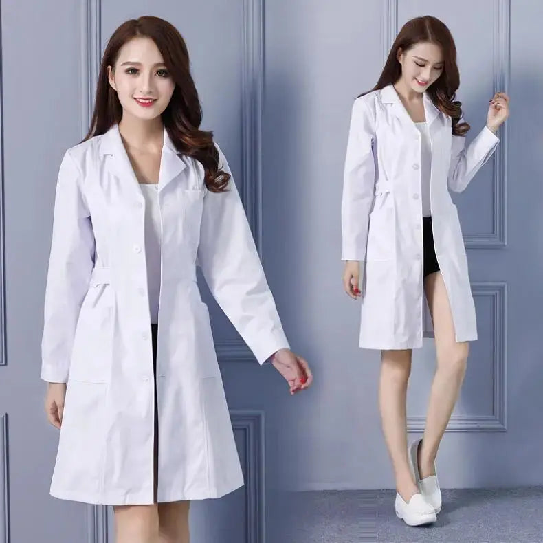 White lab coat, long sleeve female scrubs, male isolation scrubs, lab scrubs, nurse and student scrubs MedSurgery Store For Digital Health