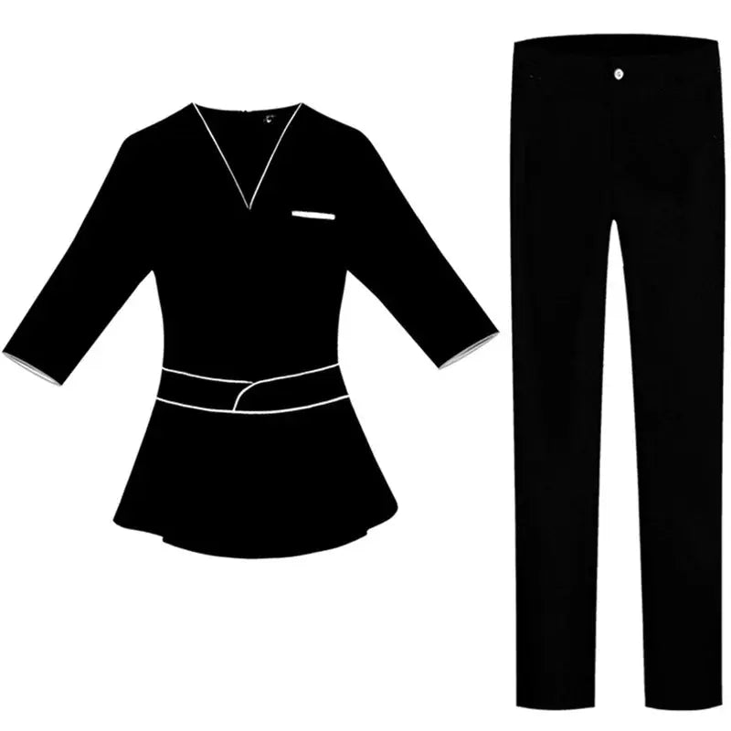 Summer aesthetic uniform, short sleeve beauty salon suit, women's spa beautician clothing, Hotel massage workwear, Korean jumpsuits-BC MedSurgery Store For Digital Health