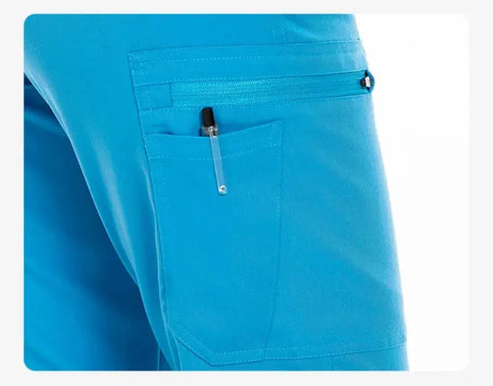 Work top, doctor and nurse uniform, single pants with more pockets, Dental scrub pants, Unisex scrubs, 3 piece set CJdropshipping