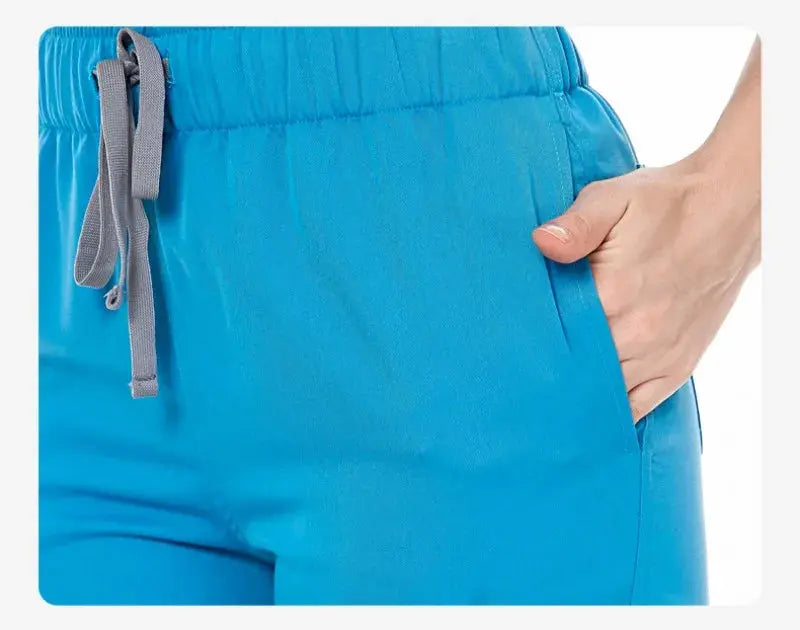 Work top, doctor and nurse uniform, single pants with more pockets, Dental scrub pants, Unisex scrubs, 3 piece set CJdropshipping
