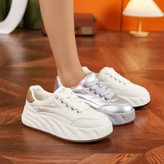 Women's white shoes 2025, new flat sneakers, Korean style, casual sports, versatile bread shoes MedSurgery Store For Digital Health
