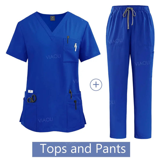 Women's medical uniform, Hospital work gown set, wholesale, nursing uniforms, pharmacy and health care clinic workwear CJdropshipping