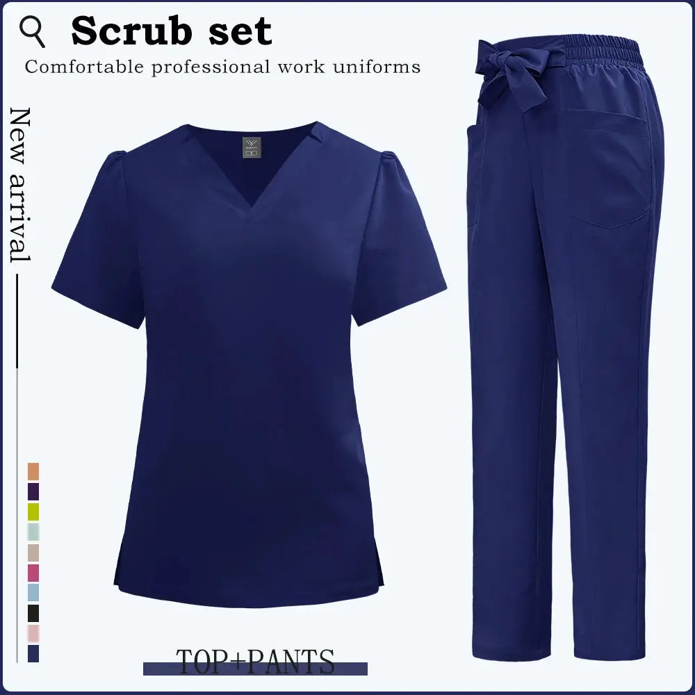 Short sleeve clinic work wear, women's medical uniforms, Hospital scrubs, Dental clinic scrub suit, CJdropshipping nurses accessories.