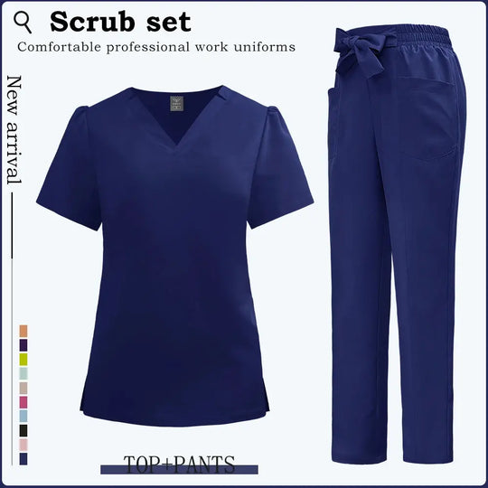 Short sleeve clinic work wear, women's medical uniforms, Hospital scrubs, Dental clinic scrub suit, CJdropshipping nurses accessories.