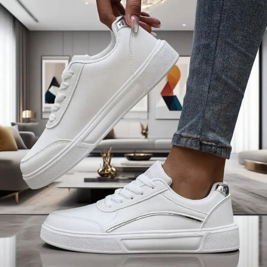Stylish white low top sneakers for women, lightweight, breathable, fashionable, practical, casual, fashionable aesthetic running shoes MedSurgery Store For Digital Health