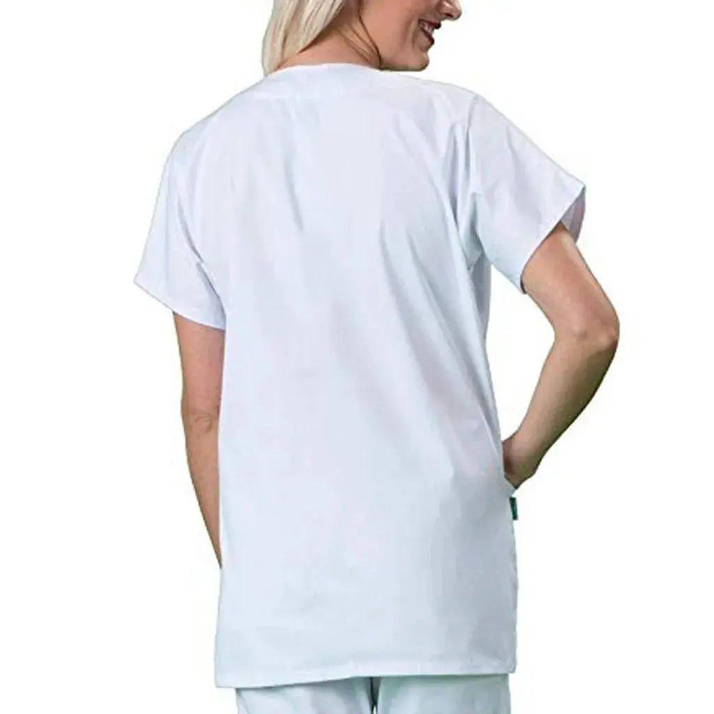 Women's nurse scrub top, white scrubs, uniform set, Clinical Uniforms, workwear, nurse esthetician scrubs, Tops MedSurgery Store For Digital Health