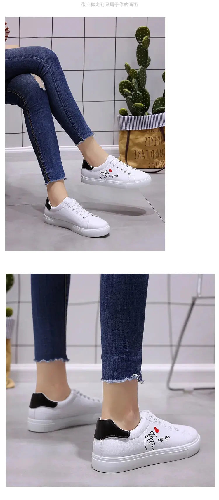 Fashionable white breathable running shoes for women, new casual lace-up shoes with embroidered flowers for spring and autumn MedSurgery Store For Digital Health