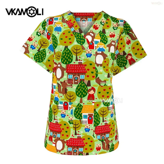 Spa uniform for pet clinic, women's workwear, medical suit, exfoliating tops, exfoliating shirt CJdropshipping
