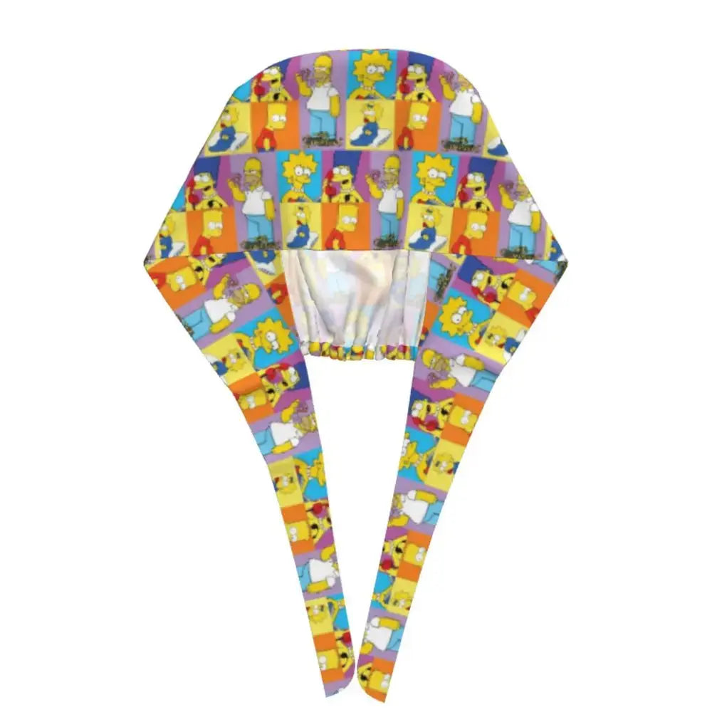 Customized The Simpsons Cartoon Cartoon Medical Staff Scrubs Hat Men Women Doctor Nursing Surgical Scrub Caps MedSurgery Store For Digital Health