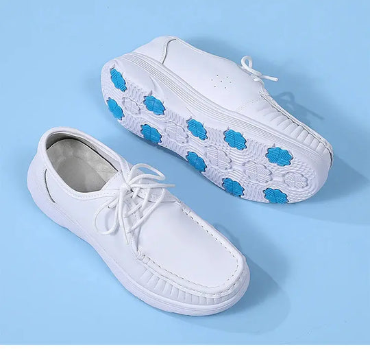 STRONGSHEN, white platform shoes, women's nursing shoes, light and comfortable casual work shoes, women's fashion slip-on shoes MedSurgery Store For Digital Health
