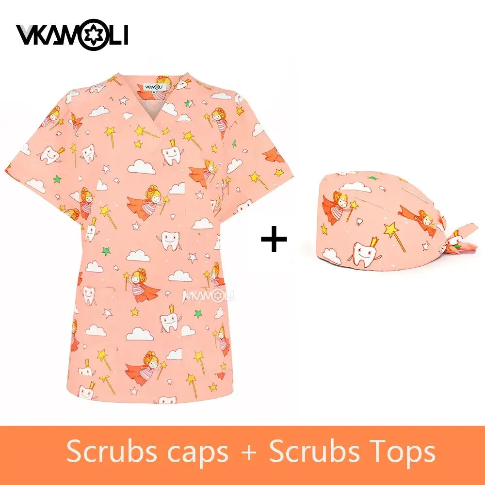 Spa uniform for pet clinic, women's workwear, medical suit, exfoliating tops, exfoliating shirt CJdropshipping