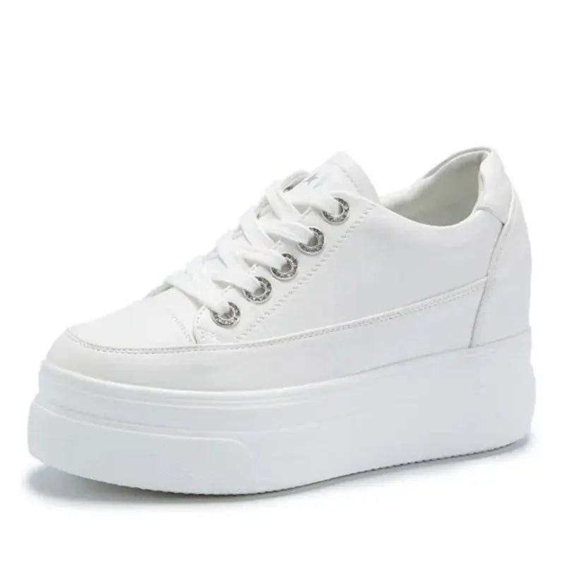 chaussures ete femme espadrille femme basket femme compensé Women's casual sneakers, breathable and comfortable white shoes with 8CM heels, platform height rise, Fall, 2022 MedSurgery Store For Digital Health
