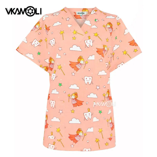 Spa uniform for pet clinic, women's workwear, medical suit, exfoliating tops, exfoliating shirt CJdropshipping