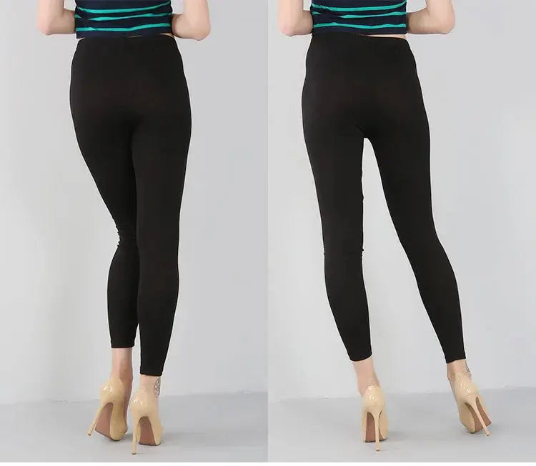 Women's bamboo fiber stretch leggings, nine point pants, casual, plus size, spring, summer and fall, new from 2024 DSers Fulfillment