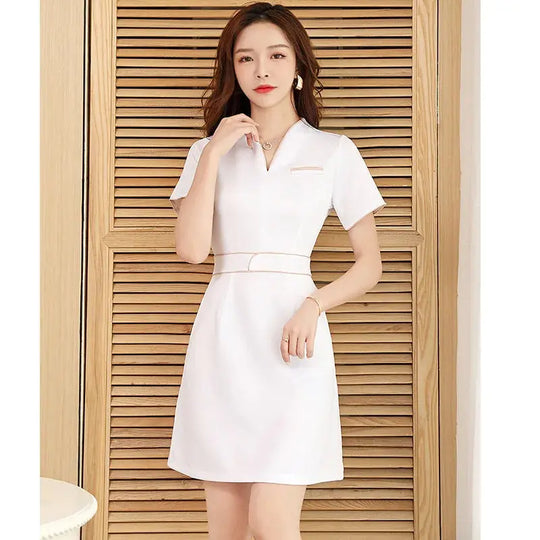 Summer aesthetic uniform, short sleeve beauty salon suit, women's spa beautician clothing, Hotel massage workwear, Korean jumpsuits-BC MedSurgery Store For Digital Health