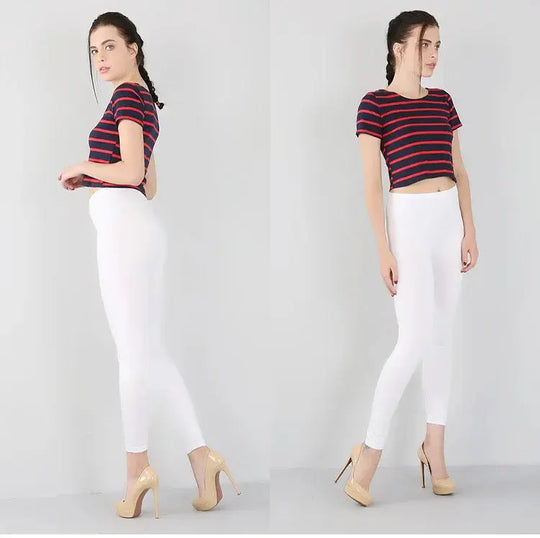 Women's bamboo fiber stretch leggings, nine point pants, casual, plus size, spring, summer and fall, new from 2024 DSers Fulfillment
