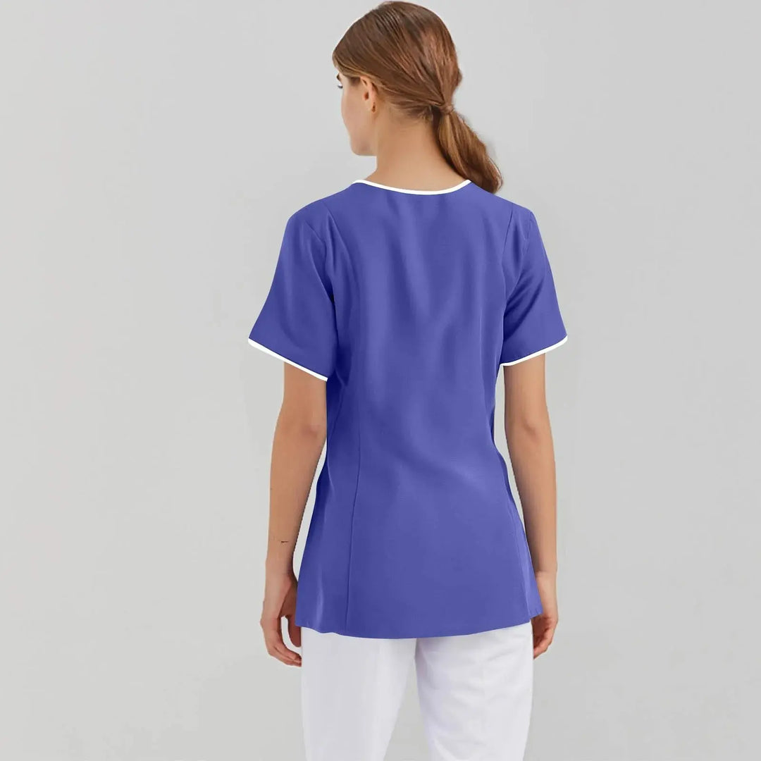 Filipina Medical Elite ISHOWTIENDA - Ergonomic Short Sleeve Clinical Uniform with V-Neck CJdropshipping