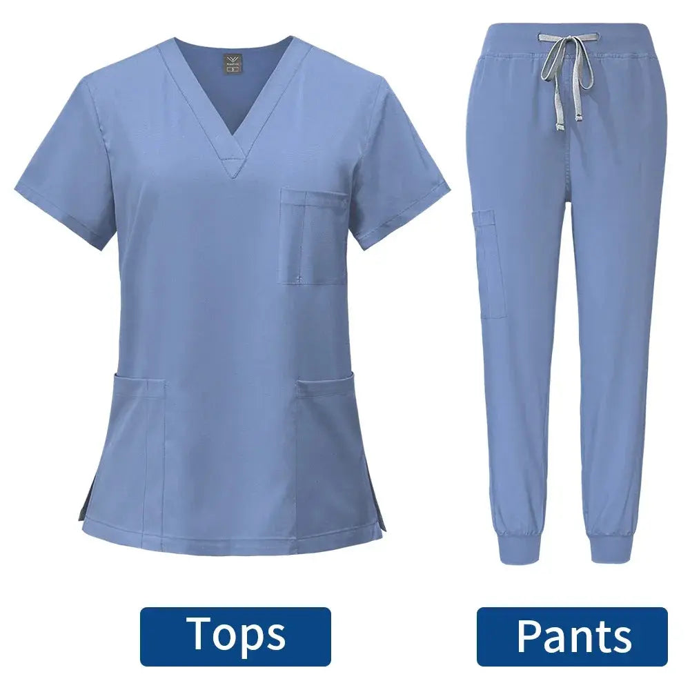 Women's tight fitting medical uniform, gown sets, nursing accessories, hospital surgery gowns, Dental clinic, beauty salon, CJdropshipping workwear.