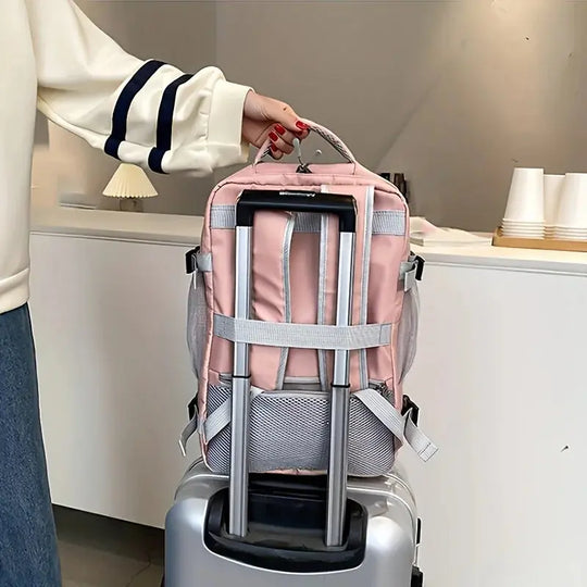 Women's large capacity travel backpack, multifunction, shoe storage, multi-layer, dry and wet separation, waterproof MedSurgery Store For Digital Health