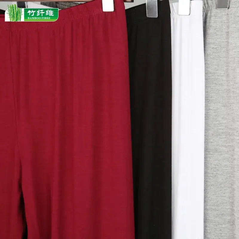 Women's bamboo fiber stretch leggings, nine point pants, casual, plus size, spring, summer and fall, new from 2024 DSers Fulfillment