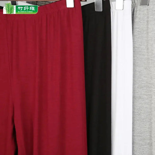 Women's bamboo fiber stretch leggings, nine point pants, casual, plus size, spring, summer and fall, new from 2024 DSers Fulfillment