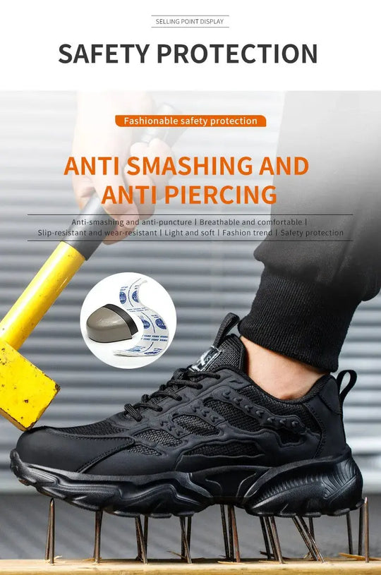 White safety shoes for men and women, shockproof, anti-puncture, anti-puncture, insulation, 6kv, wear-resistant, black, white, breathable, lightweight MedSurgery Store For Digital Health