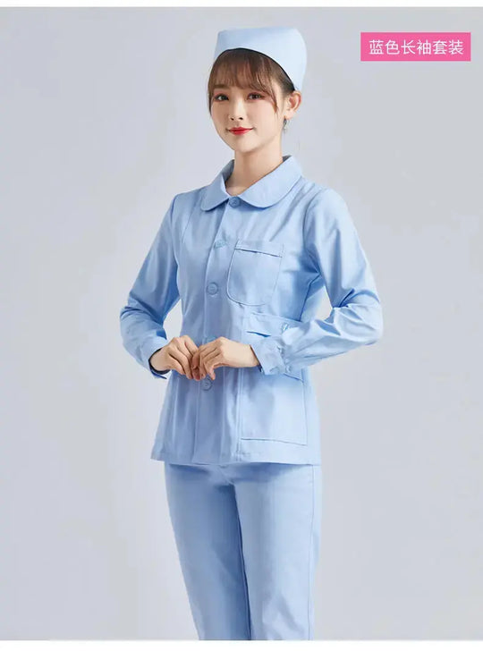 Elite White Nurse Uniform - Women's Short Sleeve Adjustable Scrub Top CJdropshipping
