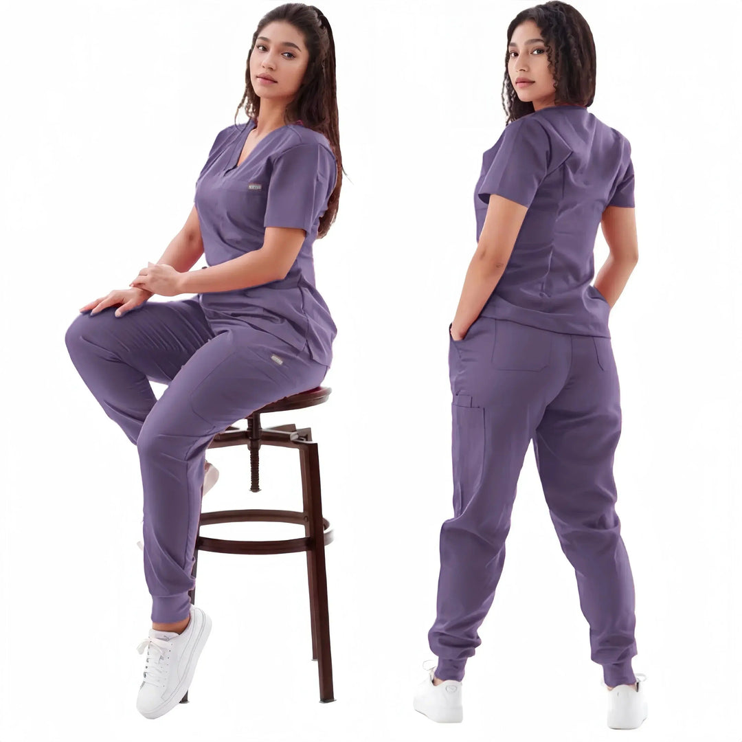 Multicolor jogging suit, nursing gown set, clinical scrubs, nursing uniforms, short sleeve v-neck t-shirts, pocket pants MedSurgery Store For Digital Health