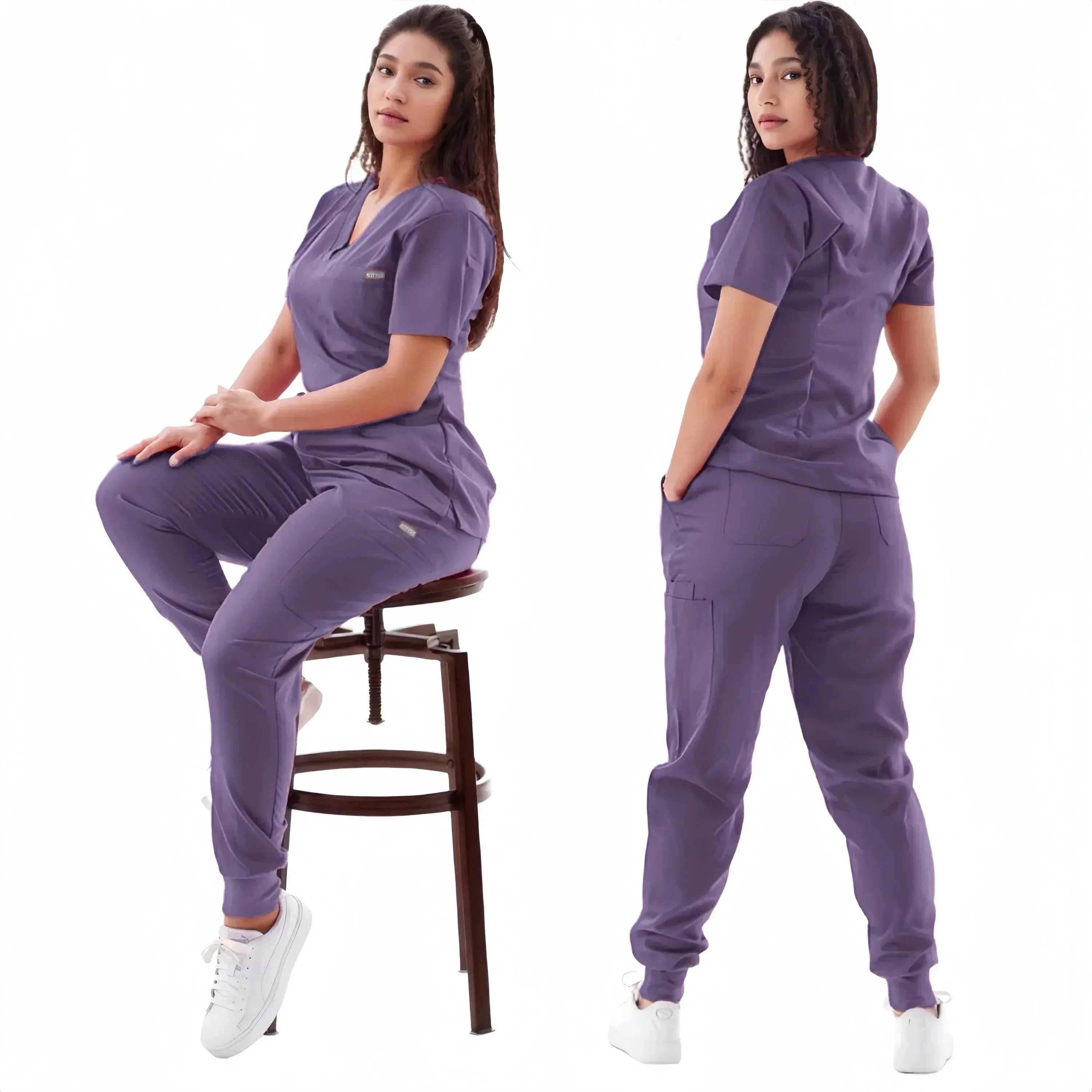 Multicolor jogging suit, nursing gown set, clinical scrubs, nursing uniforms, short sleeve v-neck t-shirts, pocket pants MedSurgery Store For Digital Health