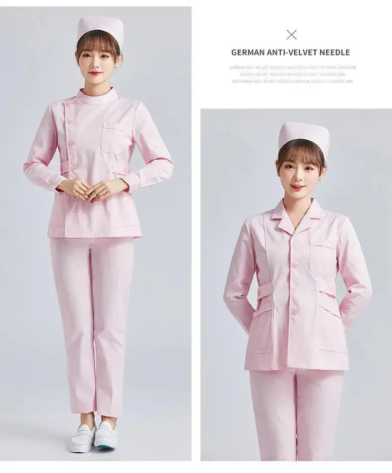 Elite White Nurse Uniform - Women's Short Sleeve Adjustable Scrub Top CJdropshipping
