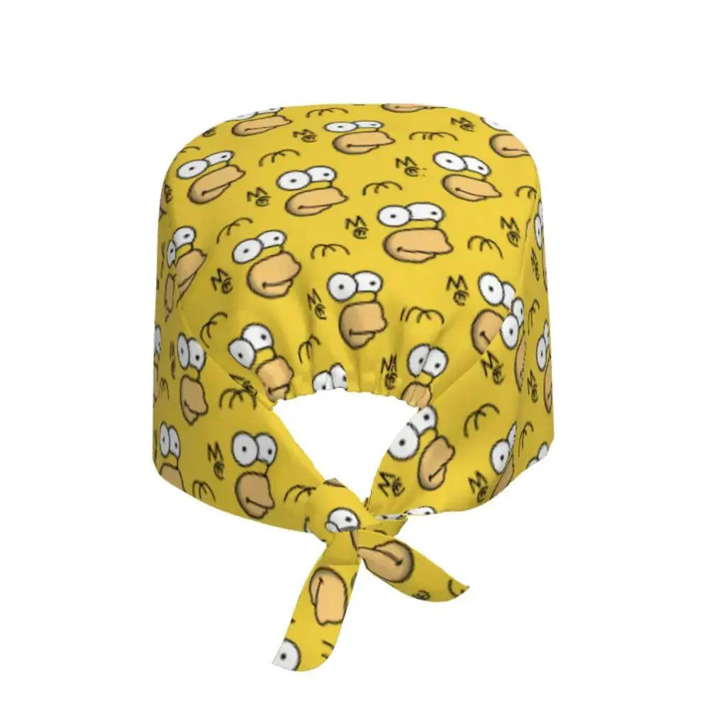 Customized The Simpsons Cartoon Cartoon Medical Staff Scrubs Hat Men Women Doctor Nursing Surgical Scrub Caps MedSurgery Store For Digital Health