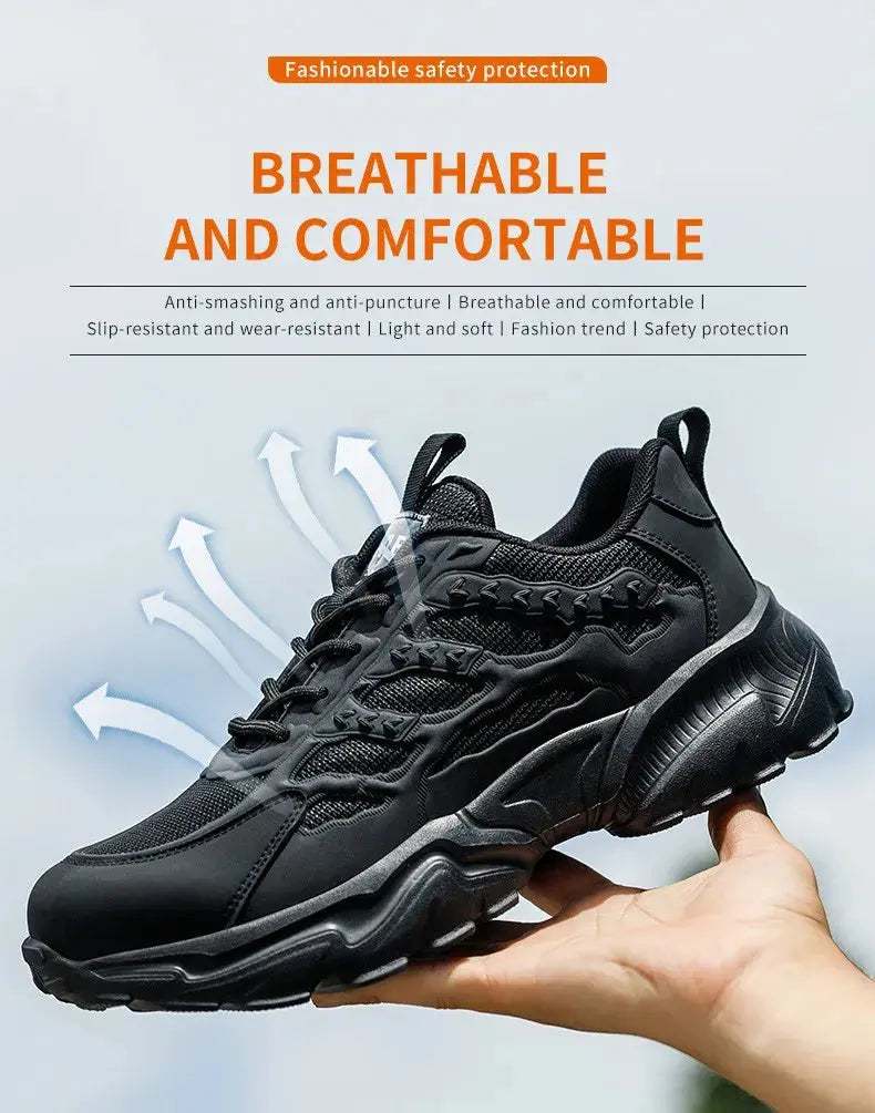 White safety shoes for men and women, shockproof, anti-puncture, anti-puncture, insulation, 6kv, wear-resistant, black, white, breathable, lightweight MedSurgery Store For Digital Health