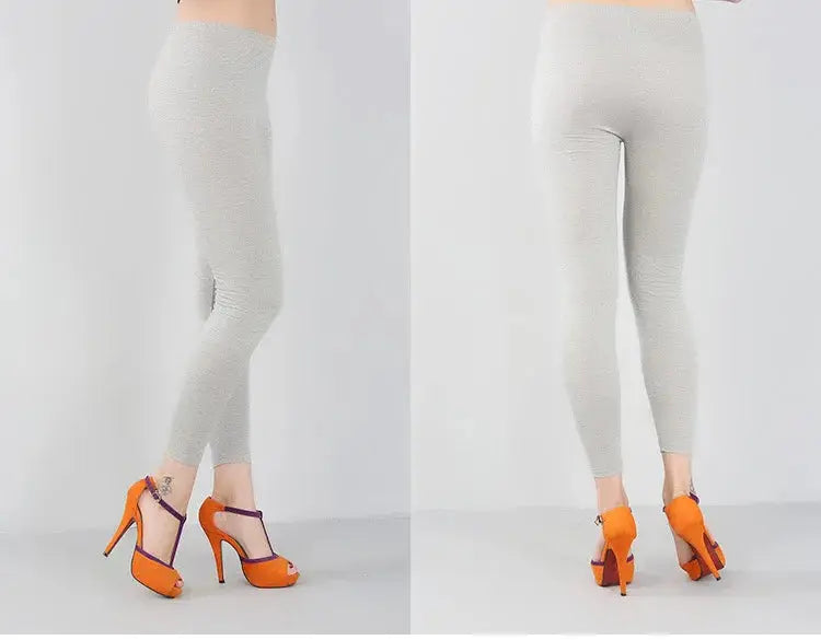 Women's bamboo fiber stretch leggings, nine point pants, casual, plus size, spring, summer and fall, new from 2024 DSers Fulfillment