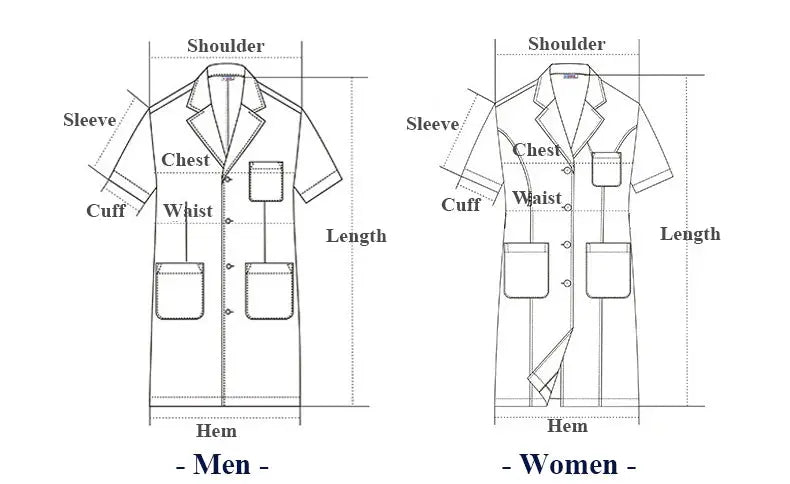 Cheap white lab coat for women, men, students, chemistry, healthcare professional, nurse, long sleeve, doctor's lab coat XK002 MedSurgery Store For Digital Health