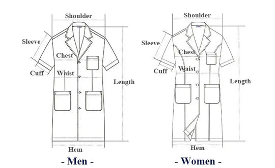 Cheap white lab coat for women, men, students, chemistry, healthcare professional, nurse, long sleeve, doctor's lab coat XK002 MedSurgery Store For Digital Health