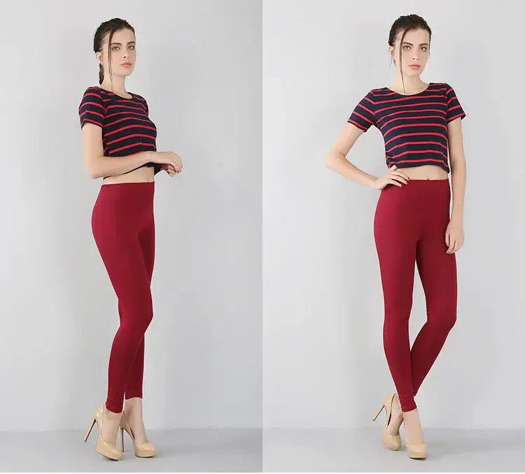 Women's bamboo fiber stretch leggings, nine point pants, casual, plus size, spring, summer and fall, new from 2024 DSers Fulfillment