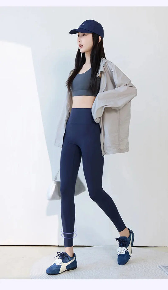 BIVIGAOS 2025 Spring Summer New Red Plum 3D Nude Feeling Nude Sharkskin Leggings Slim Women Sexy Sport Yoga Push Up Fitness Leggings MedSurgery Store For Digital Health