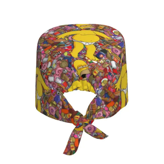 Customized The Simpsons Cartoon Cartoon Medical Staff Scrubs Hat Men Women Doctor Nursing Surgical Scrub Caps MedSurgery Store For Digital Health