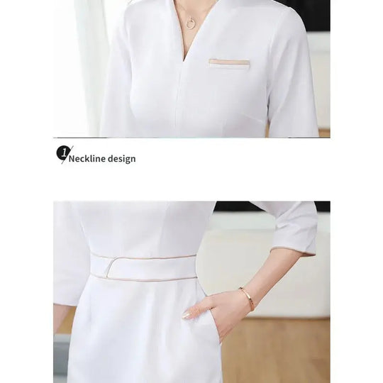 Summer aesthetic uniform, short sleeve beauty salon suit, women's spa beautician clothing, Hotel massage workwear, Korean jumpsuits-BC MedSurgery Store For Digital Health