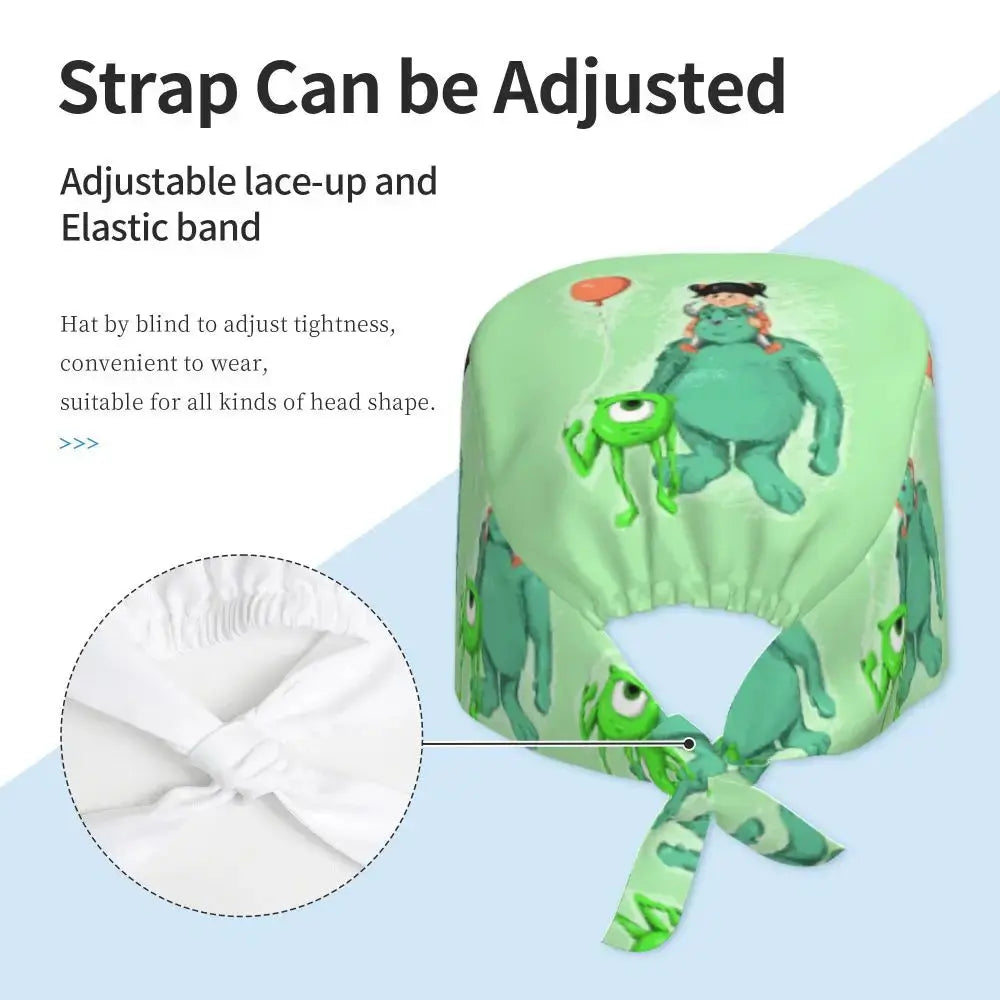 Customized adjustable work cap with Monsters University cartoon, surgical cap for men and women, surgical cap for nursing, doctor and surgeon MedSurgery Store For Digital Health