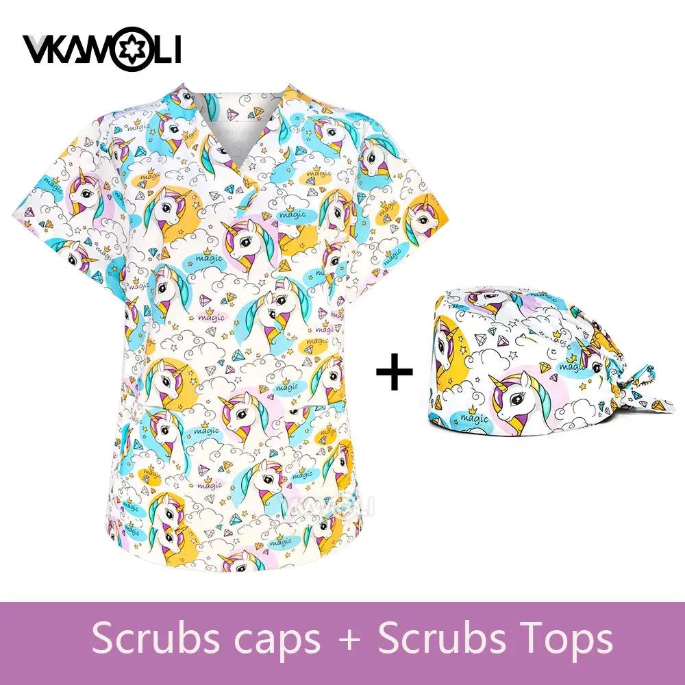 Spa uniform for pet clinic, women's workwear, medical suit, exfoliating tops, exfoliating shirt CJdropshipping