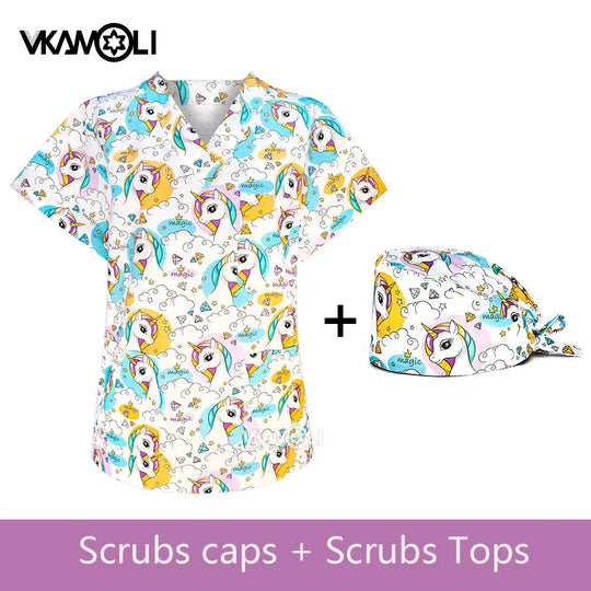 Spa uniform for pet clinic, women's workwear, medical suit, exfoliating tops, exfoliating shirt CJdropshipping