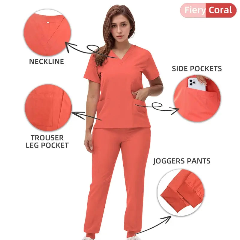 2025 new v-neck nursing scrubs, jogging pants, surgical scrubs sets, dentist nursing scrubs, hospital scrubs, hospital scrubs S21 MedSurgery Store For Digital Health